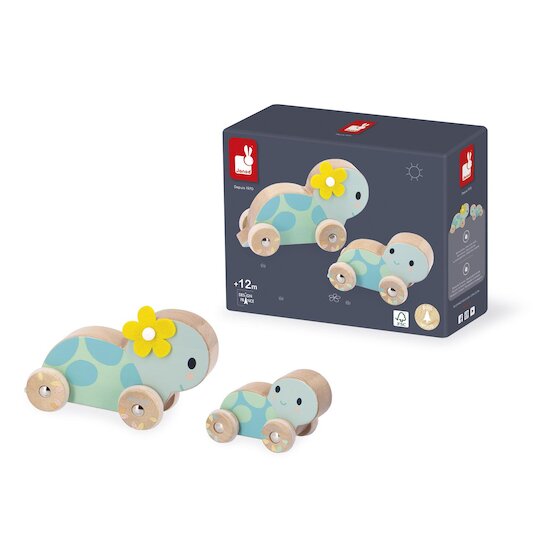 Janod Set de 2 Tortues Pure Vert 