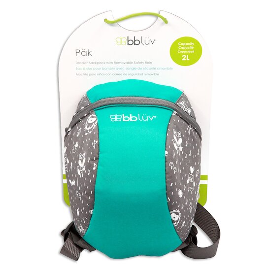 BBlüv Sac à dos pour bambin avec sangle amovible aqua  BBlüv Sac à dos pour bambin avec sangle amovible aqua