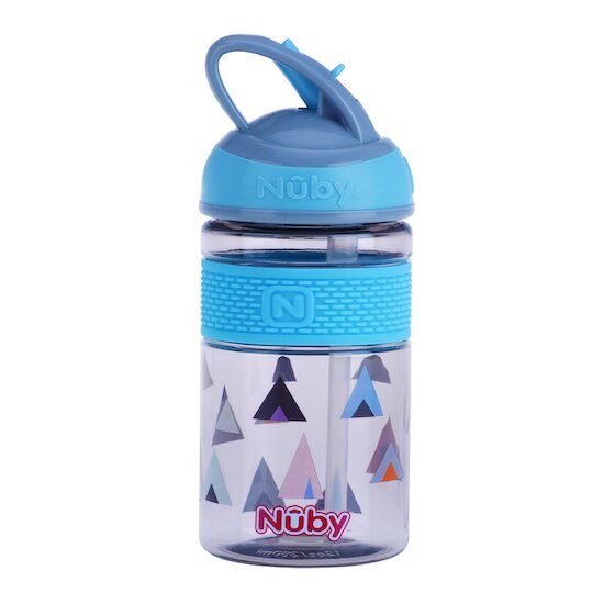 Nuby 2N1 Hard Spout Push Cup made with Tritan™ bleu 360 ml