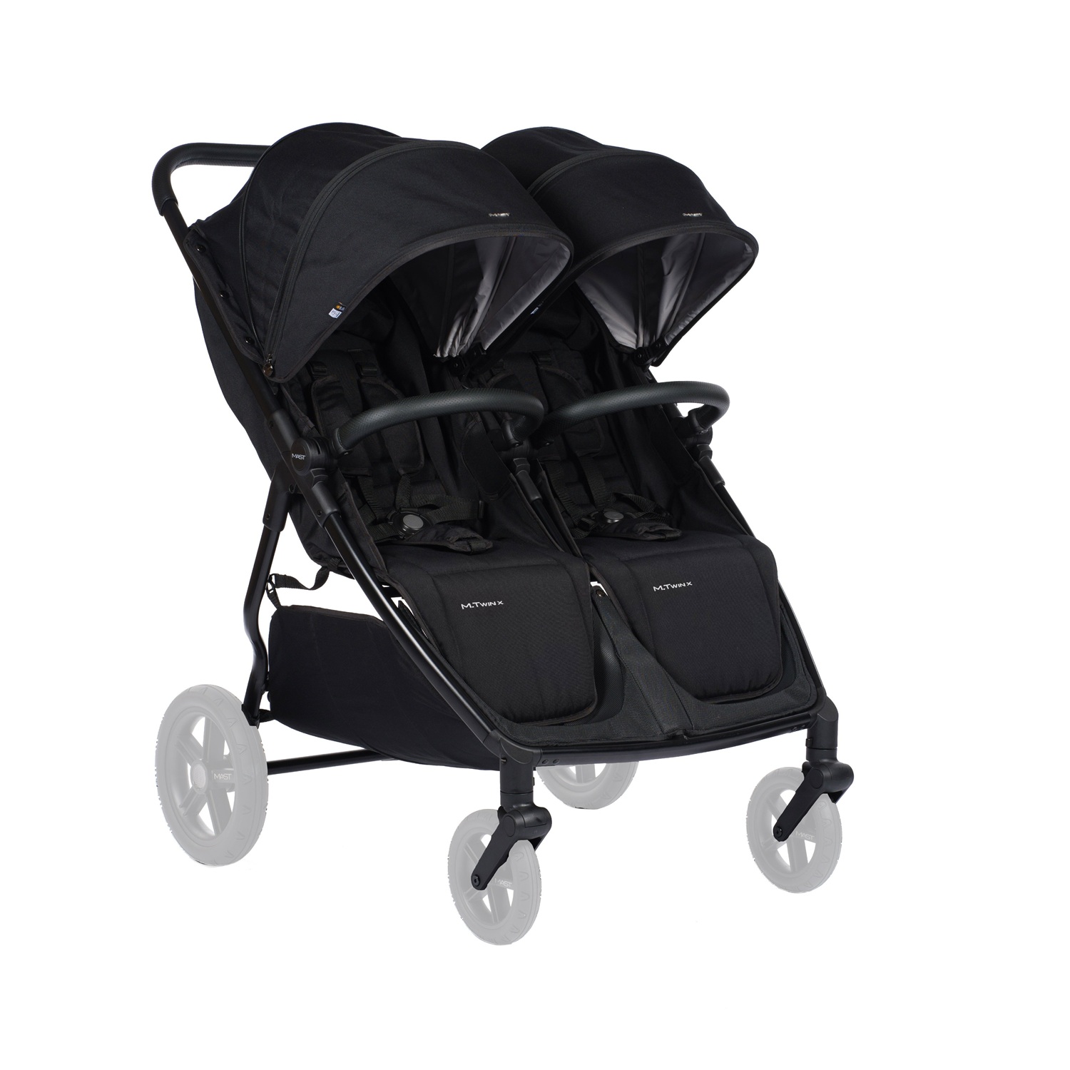 Poussette double M.Twin X (sans roues) NOIR Mast swiss design