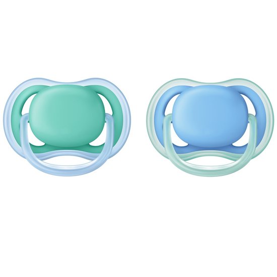 Philips Avent 2 sucettes aérées Bleu/Vert 6-18 mois