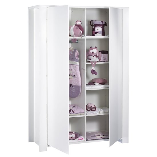 Sauthon Armoire 2 portes Loft Blanc  Sauthon Armoire 2 portes Loft Blanc