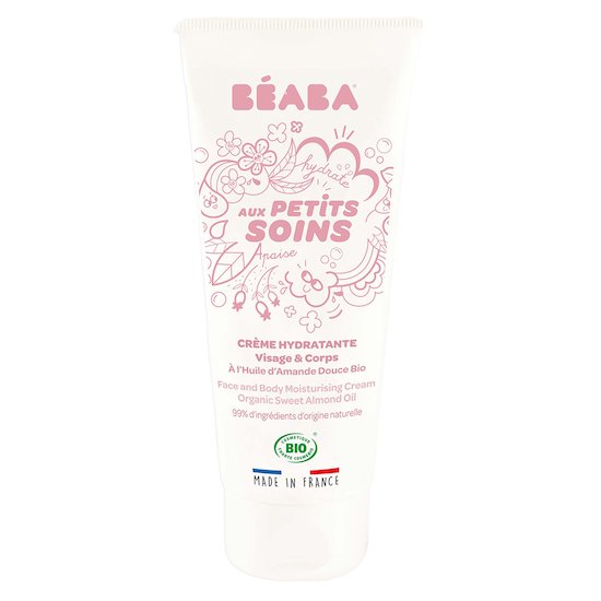 Béaba Crème hydratante visage & corps à l’huile d’amande douce bio  100 ml