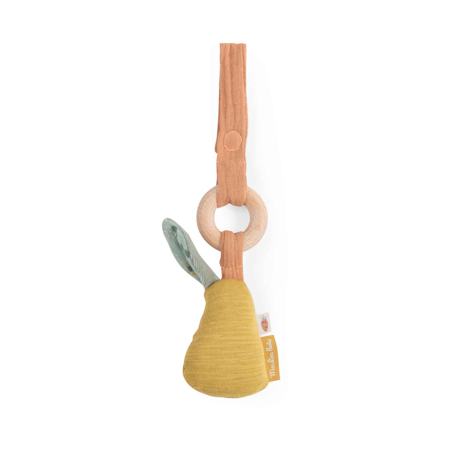 MOULIN ROTY - Hochet anneau bois poire MULTICOLORE Moulin Roty