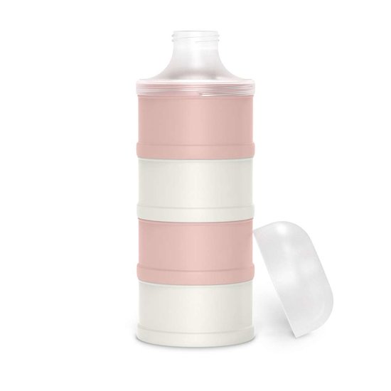 Suavinex Boite doseuse de lait 4 compartiments Bonhomia Rose 0 mois+ Suavinex Boite doseuse de lait 4 compartiments Bonhomia Rose 0 mois+