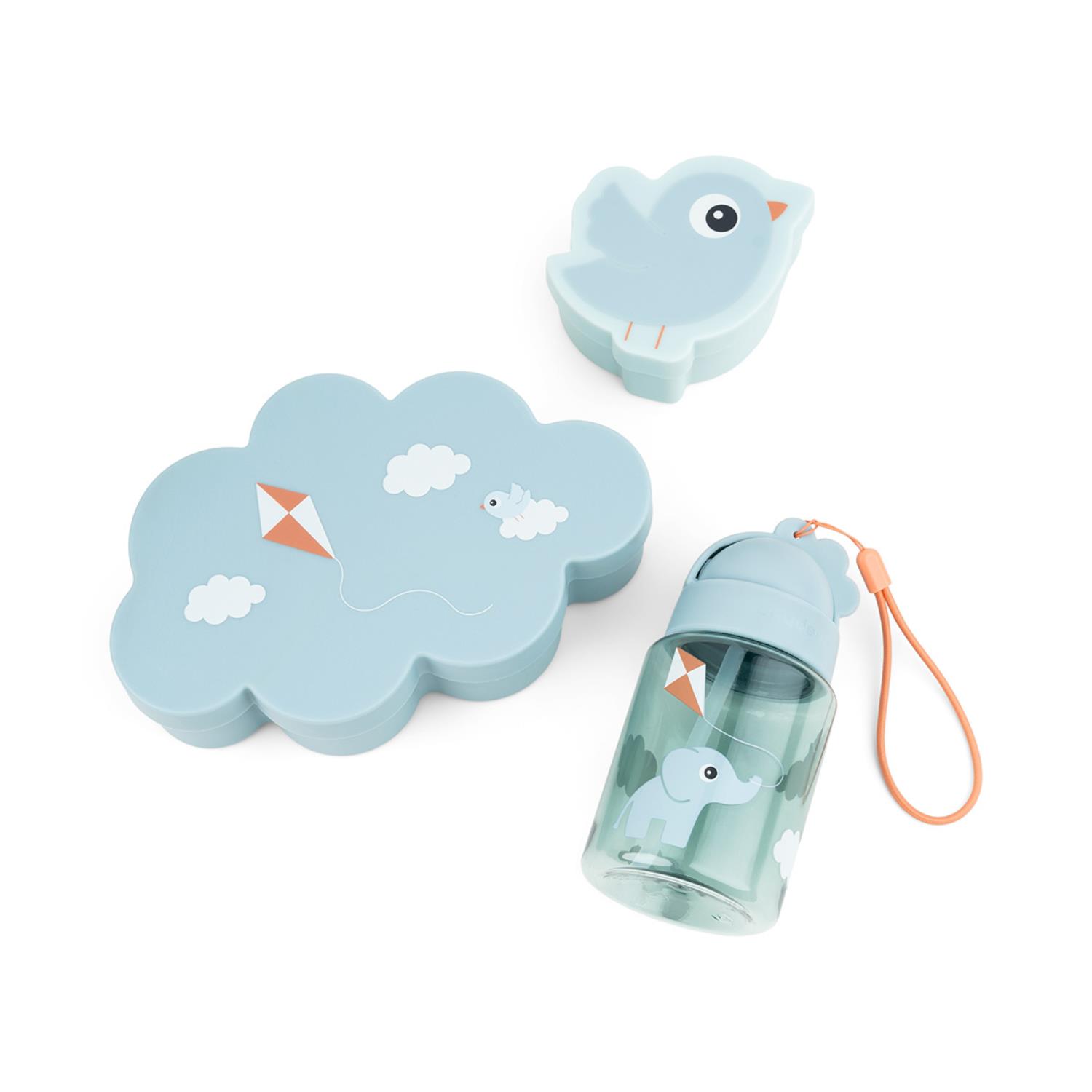Set gourde et boîtes à goûter Playground BLEU Done by Deer
