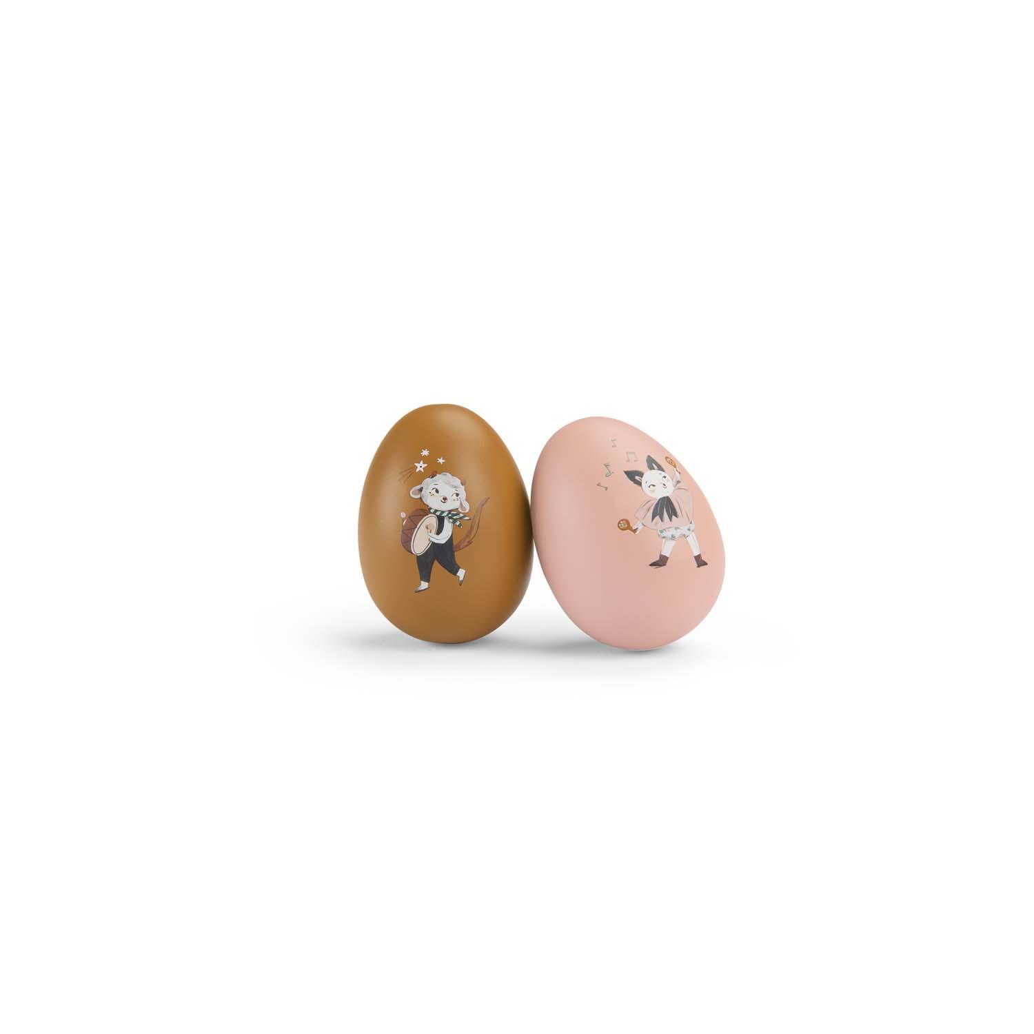 2 oeufs maracas Après la pluie MULTICOLORE Moulin Roty