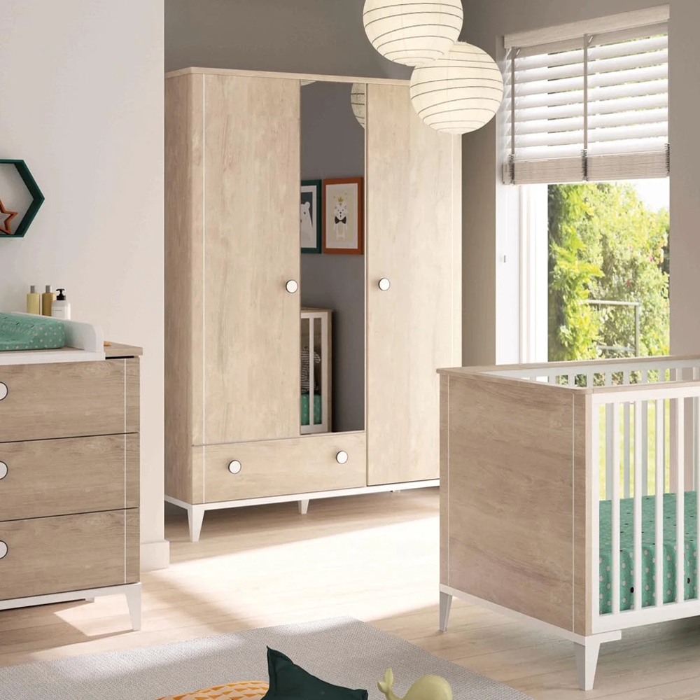 Chambre bébé complète Marcel : lit 70x140, commode, armoire  Galipette