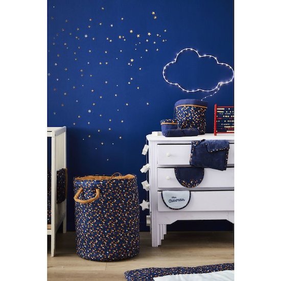 BB&Co Cape de bain et gant de toilette Stardust Indigo/Lagon/Camel  BB&Co Cape de bain et gant de toilette Stardust Indigo/Lagon/Camel
