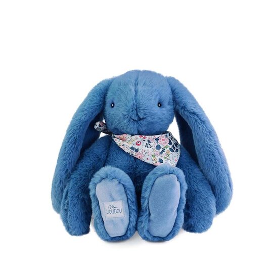 Doudou & Compagnie Doudou Lapin Fleurette Bleu  Doudou & Compagnie Doudou Lapin Fleurette Bleu
