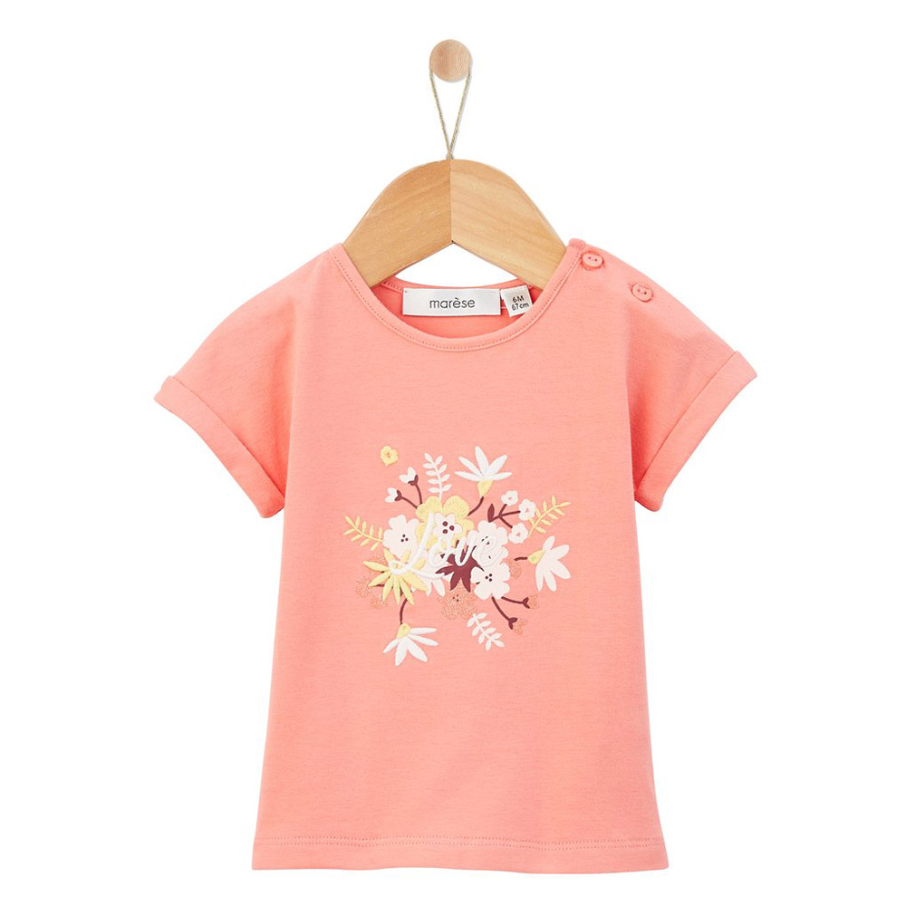 T Shirt Mc Ma Fleur Chérie ROSE Marèse