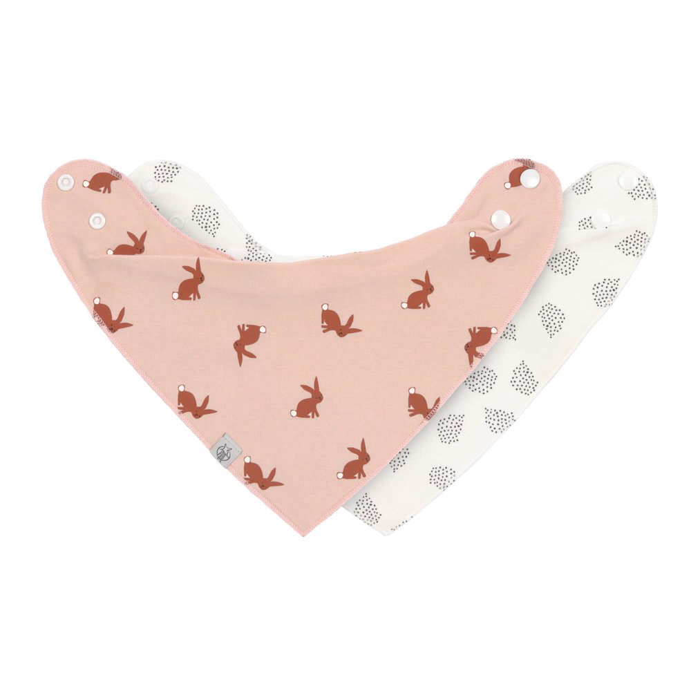 Lässig - 2 bandanas avec col bénitier Little Forest Lapin ROSE Lässig