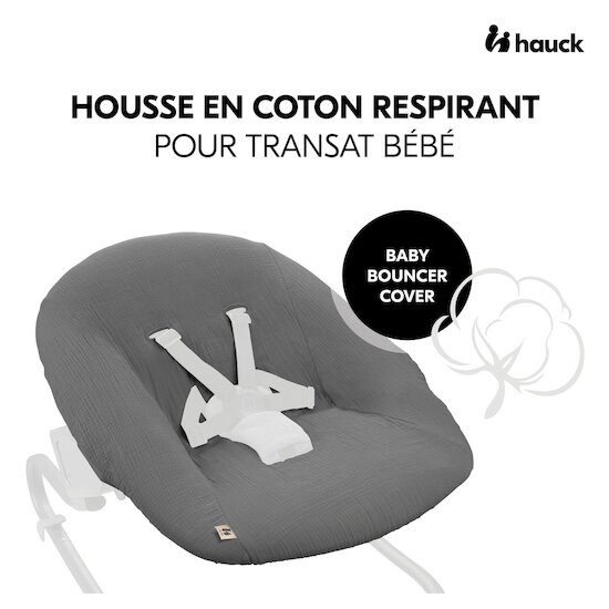 Hauck Housse de transat pour bébé Dark Grey  Hauck Housse de transat pour bébé Dark Grey