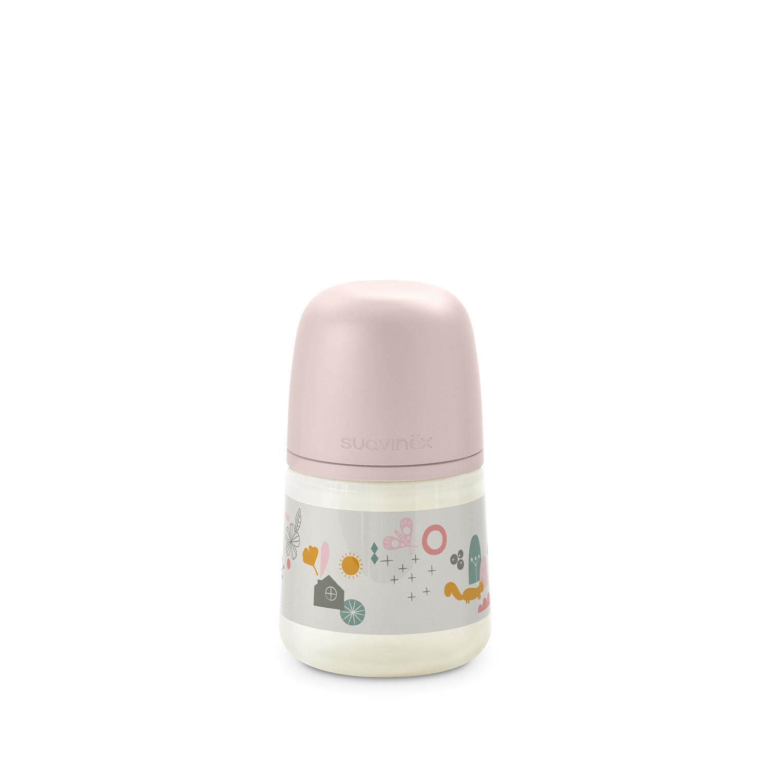 Suavinex - Biberon silicone Walk in the park ROSE Suavinex