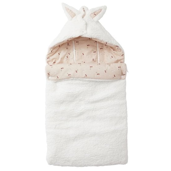 BB&Co Nid d'ange en sherpa ourson doublé coton Cerises 0-6 mois