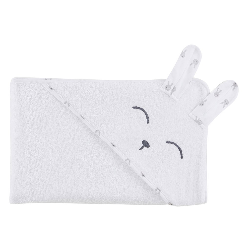 Cape de bain Mon Lapin Câlin BLANC P’tit bisou