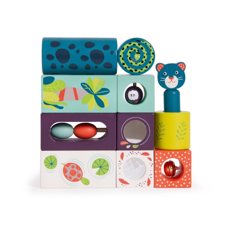 MOULIN ROTY - Cubes d'activités Dans la jungle MULTICOLORE Moulin Roty