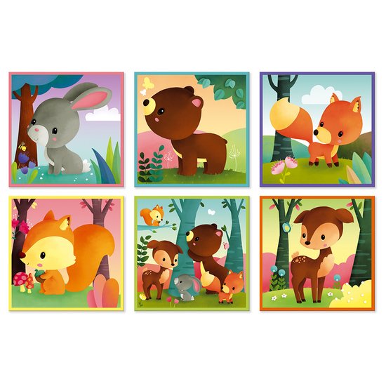 Janod 9 cubes Animaux de la forêt Kubkid  