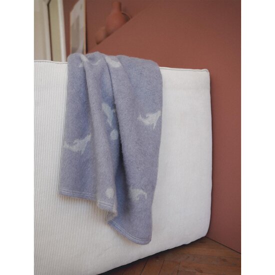 Mon P'tit Dodo Couverture loup de mer Merinos Gris Orage 80x100 cm Mon P'tit Dodo Couverture loup de mer Merinos Gris Orage 80x100 cm