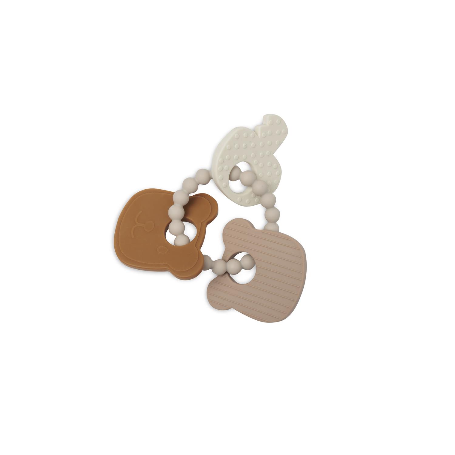 Anneau de dentition en silicone MARRON Jollein
