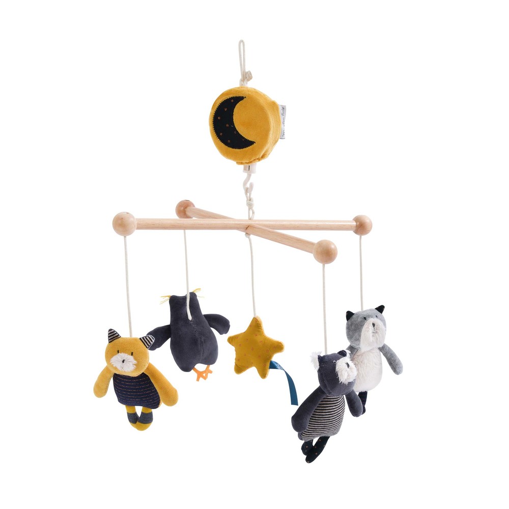 MOULIN ROTY - Mobile musical croisillon Les Moustaches MULTICOLORE Moulin Roty