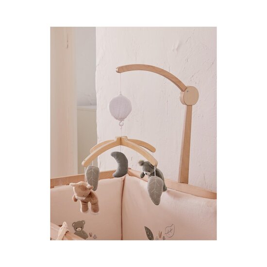 Noukie's Mobile musical avec bras en bois Orso & Fluffy F&O Multicolore 