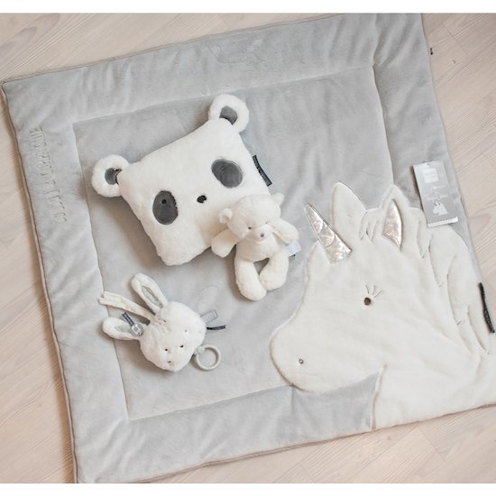 Doudou & Compagnie Tapidou - Licorne Gris 100x100 cm