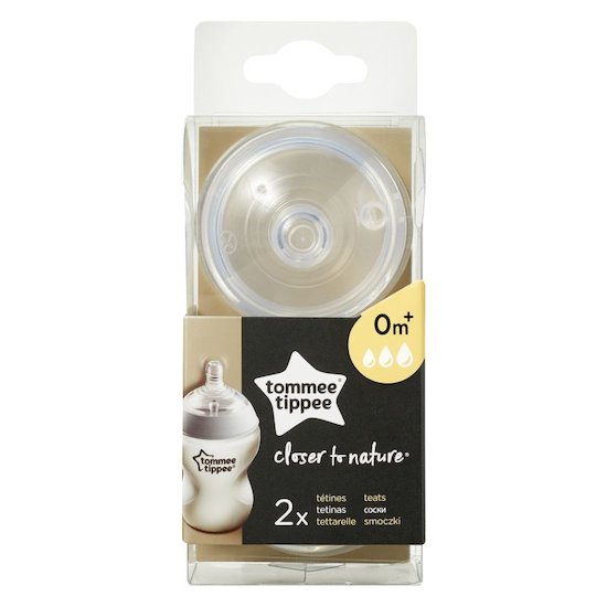 Tommee Tippee 2 tétines débit variable Closer to Nature  