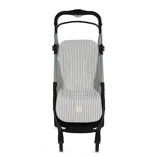 Walking Mum Assise Poussette Botton Rayures Beige  Walking Mum Assise Poussette Botton Rayures Beige