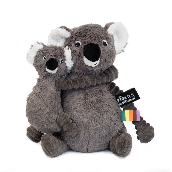 Les Déglingos Peluche Ptipotos Le Koala Gris 