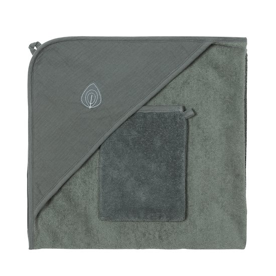 Nattou Cape de bain avec gant Axel et Luna Vert  Nattou Cape de bain avec gant Axel et Luna Vert