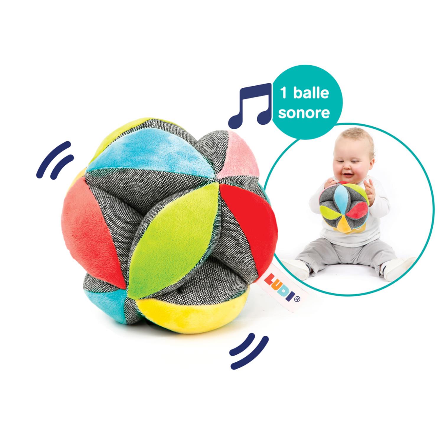 LUDI - Balle de préhension MULTICOLORE Ludi