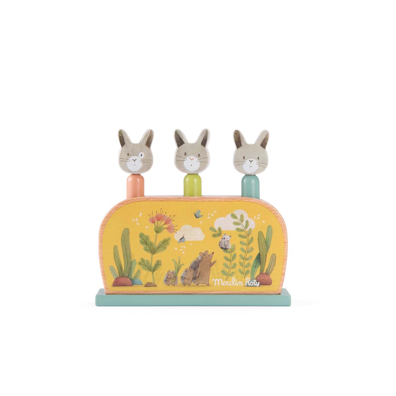 MOULIN ROTY - Pop up Trois petits lapins MULTICOLORE Moulin Roty