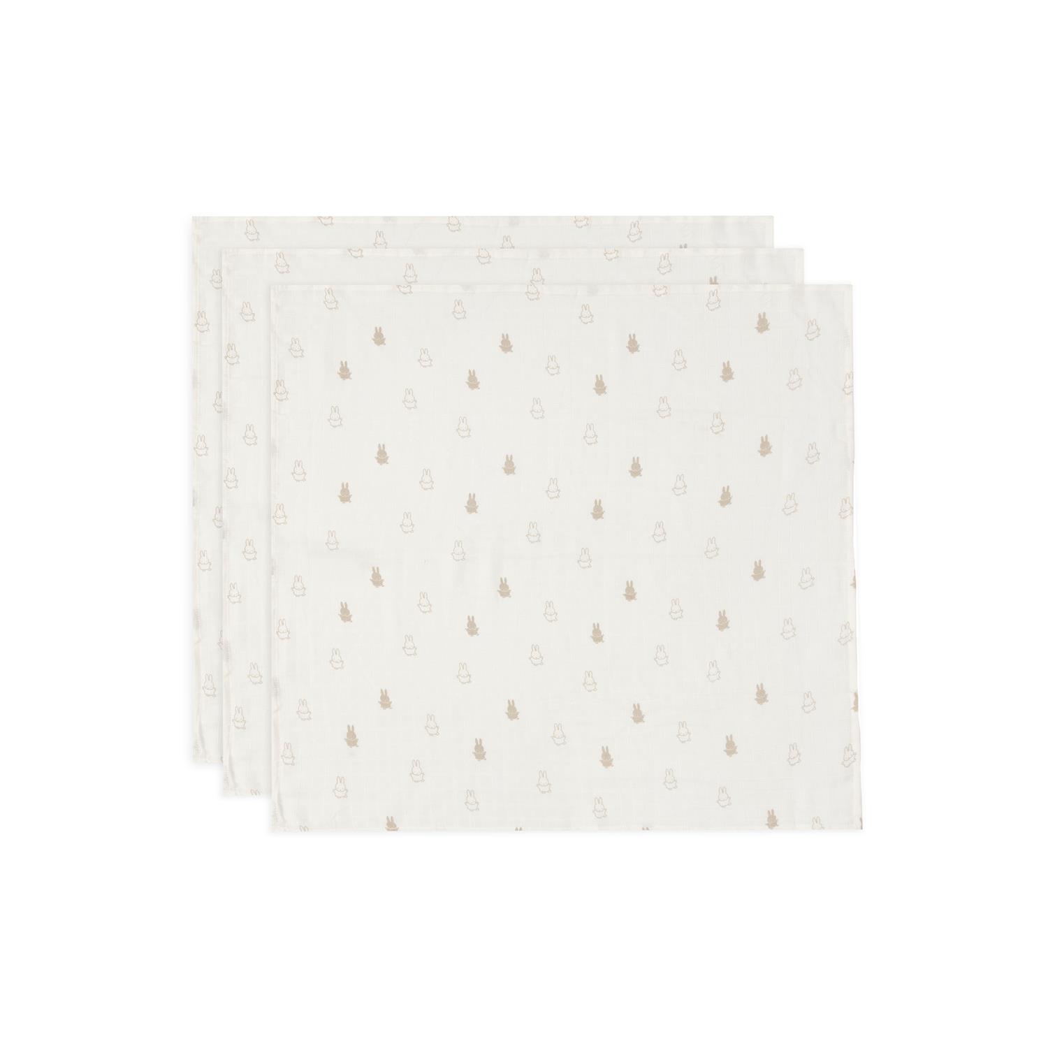Jollein - Lot de 3 Langes gaze de coton small Miffy BEIGE Jollein