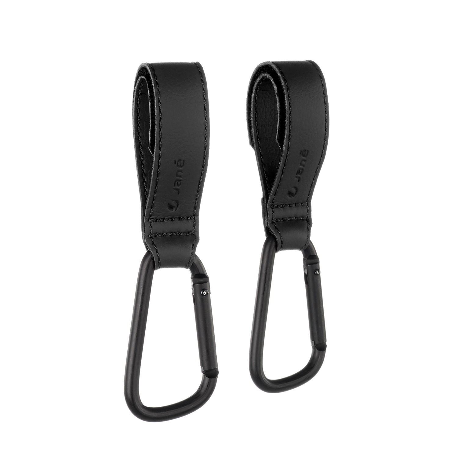 Lot de 2 crochets multifonctions simili cuir NOIR Jané
