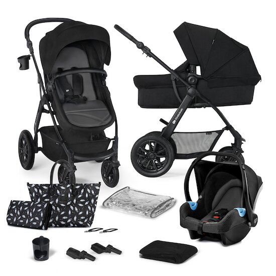 Poussette combinée trio 3 en 1 - siège auto 0m – nacelle - 0-22kg – Viola –  noir