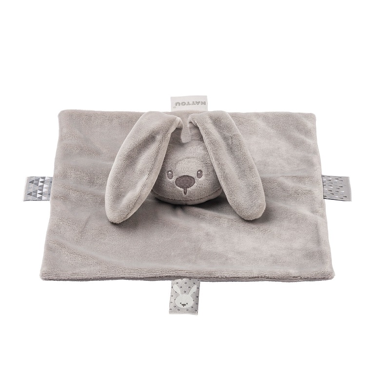 Nattou - Lapidou Doudou plat Lapin GRIS Nattou