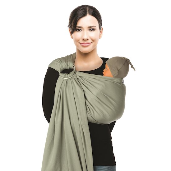 Babylonia Baby Carriers Écharpe porte-bébé sans noeud en coton biologique BB-Sling Soft Grey  Babylonia Baby Carriers Écharpe porte-bébé sans noeud en coton biologique BB-Sling Soft Grey