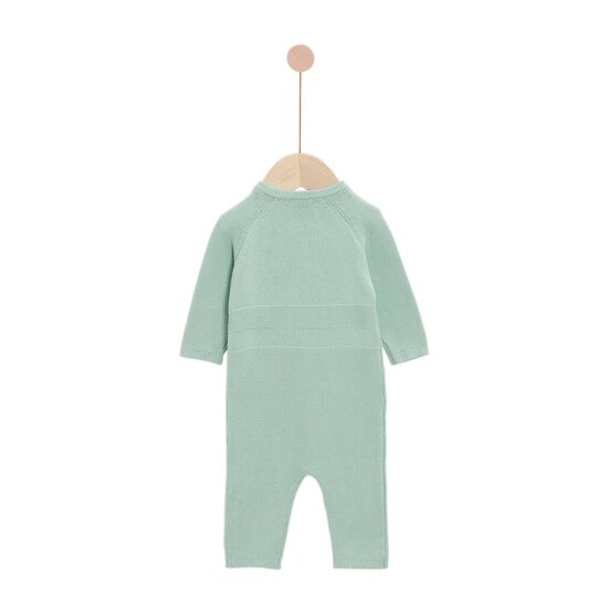 P’tit bisou Combilongue Tricot Mon Trousseau Chaton Vert Sauge Pale  P’tit bisou Combilongue Tricot Mon Trousseau Chaton Vert Sauge Pale