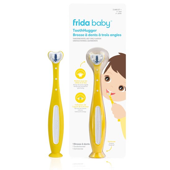 Frida Brosse à dents à trois angles SmileFrida Jaune  Frida Brosse à dents à trois angles SmileFrida Jaune