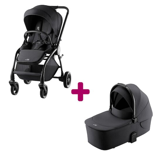 Britax Römer Pack Poussette Duo RIO Style Carbon Black avec nacelle  