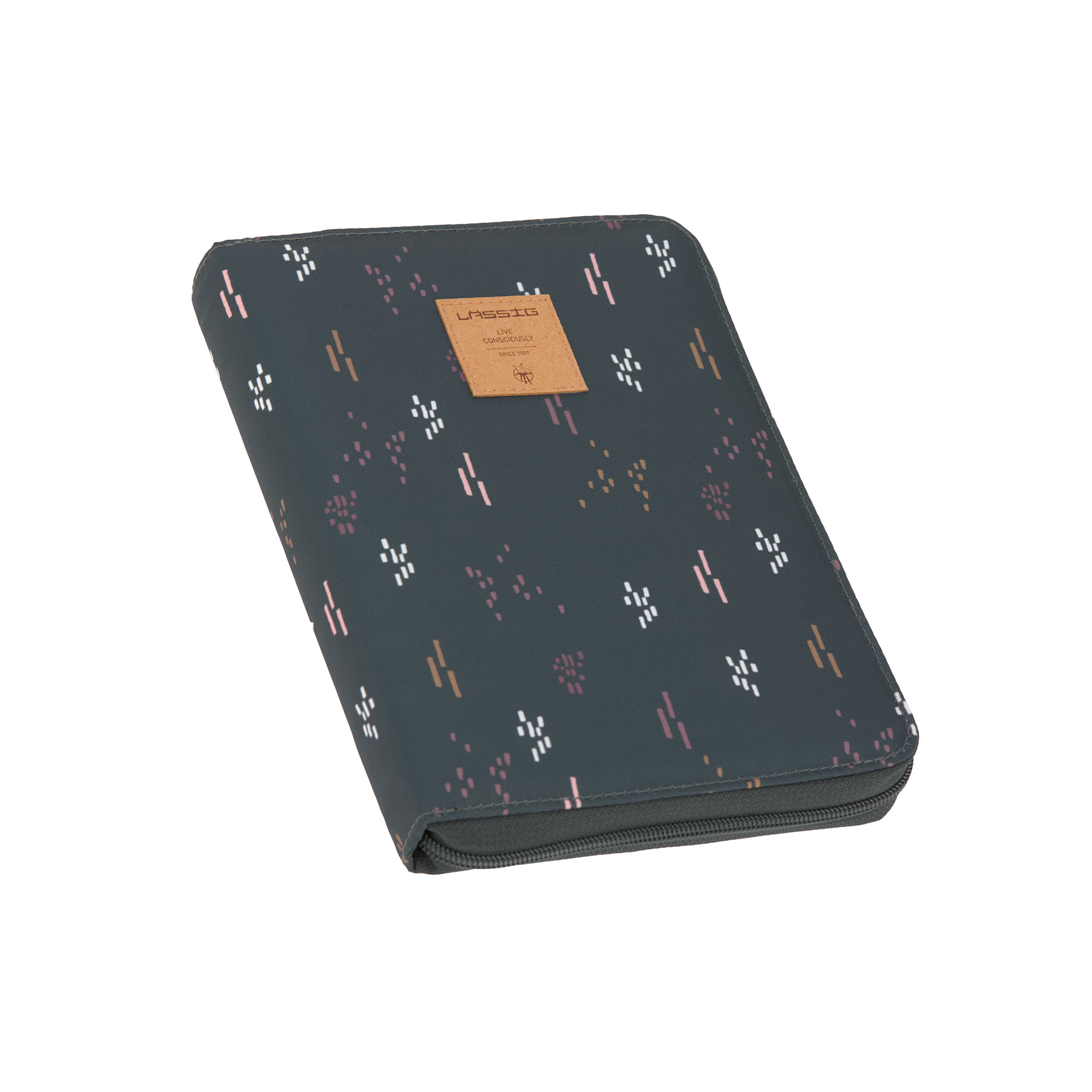 Lässig - Pochette carnet de santé blobs forêt GRIS Lässig