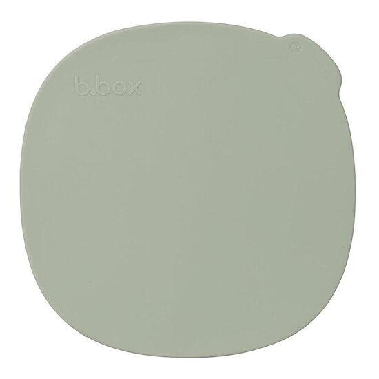 B.Box For Kids Assiette ventousée et couvercle en silicone Sage  B.Box For Kids Assiette ventousée et couvercle en silicone Sage