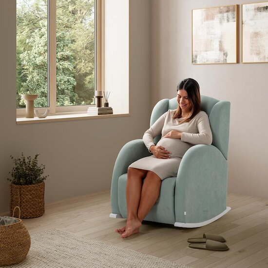 Micuna Fauteil d'Allaitement Flor Waterwood Boucle Gris  Micuna Fauteil d'Allaitement Flor Waterwood Boucle Gris