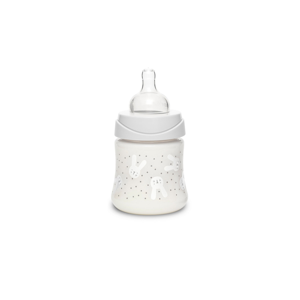 Suavinex 306675 Biberon Tétine Ronde Débit Lent Lapin Gris 150 ml 1 Unité 
