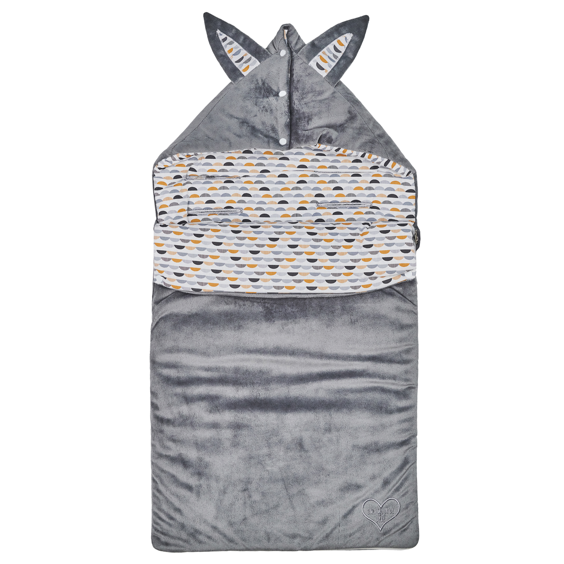 Nid d’ange en minky doublé coton MULTICOLORE BB&Co