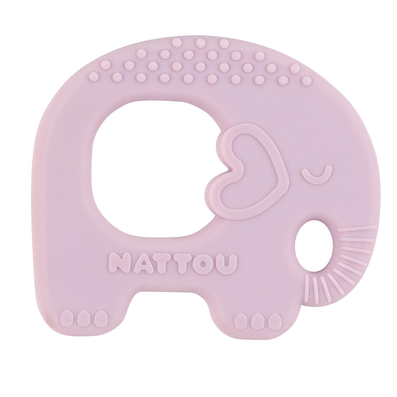Nattou - Anneau dentition éléphant ROSE Nattou