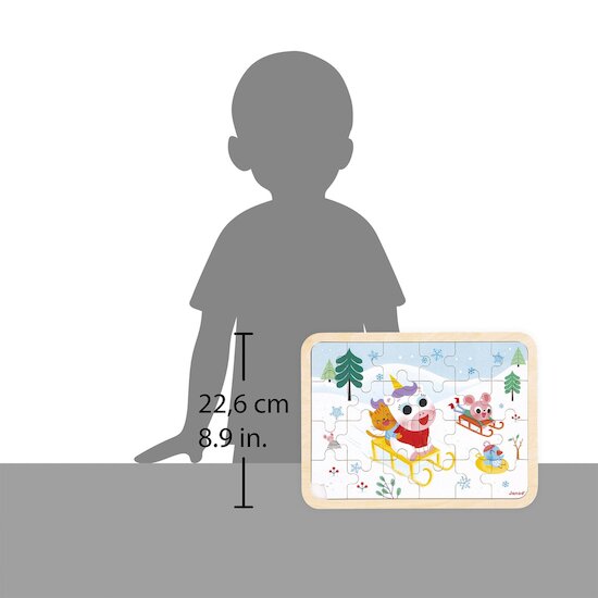 Janod Puzzle à La Montagne Blanc 