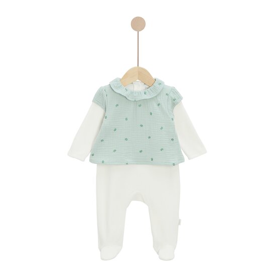 P’tit bisou Pyjama Chat Mon Trousseau Chaton Imprimé Green Glitter Cat 6 mois