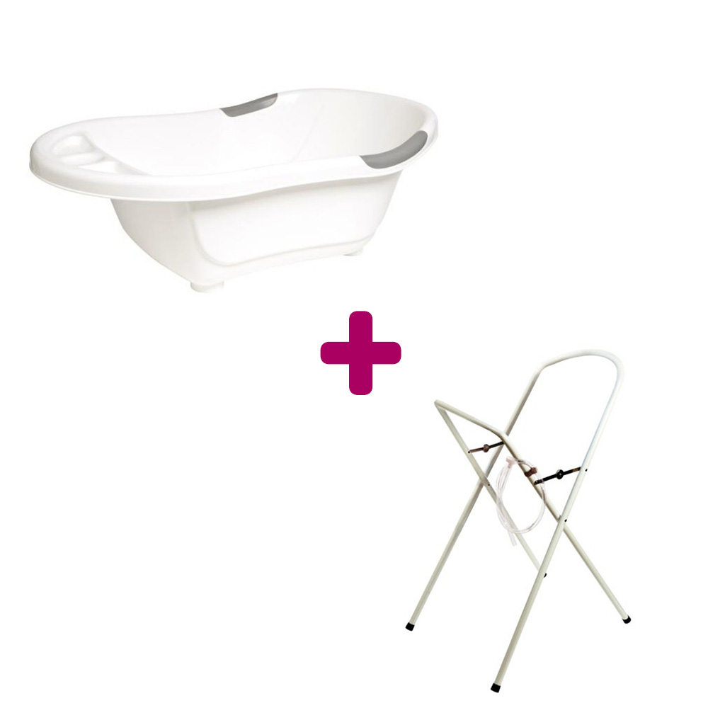 Pack Baignoire blanche + support de baignoire blanc avec tuyau dBb Remond